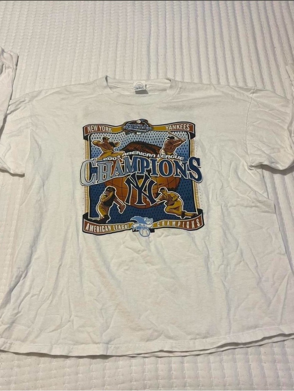 New York Yankees White AL 2003 Champions Graphic T-Shirt